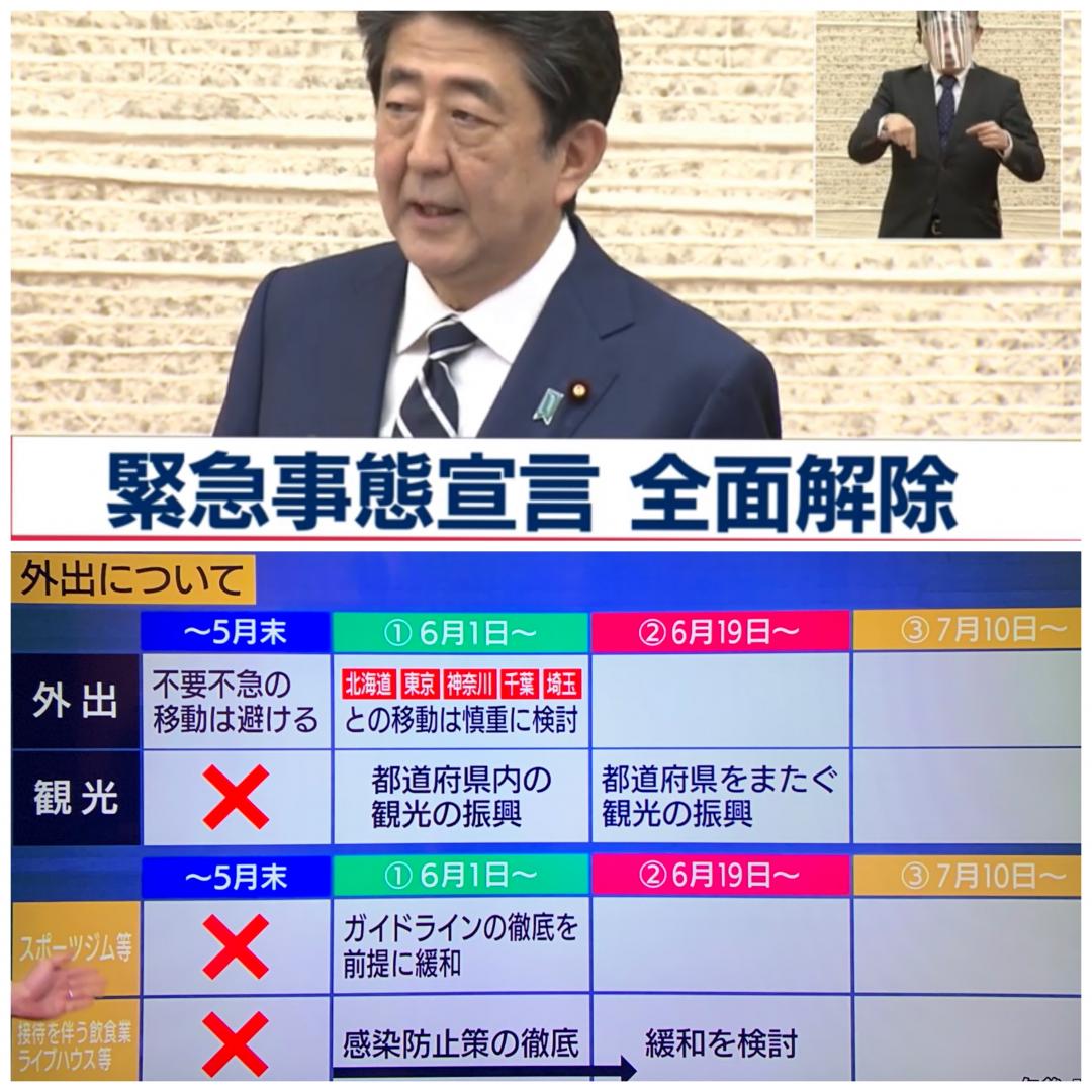 本日、緊急事態宣言が全面解除されました。