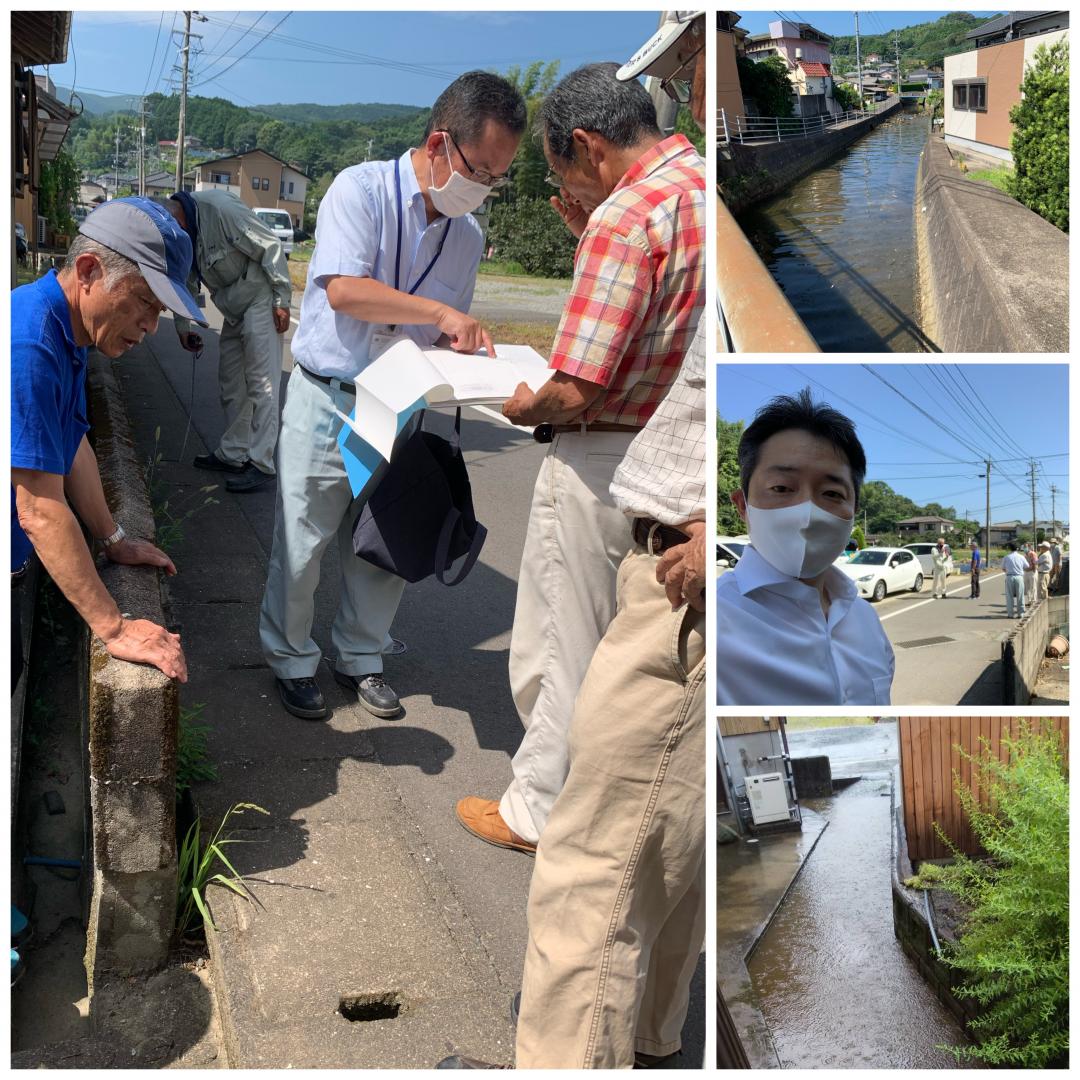 豪雨災害の現地視察立会