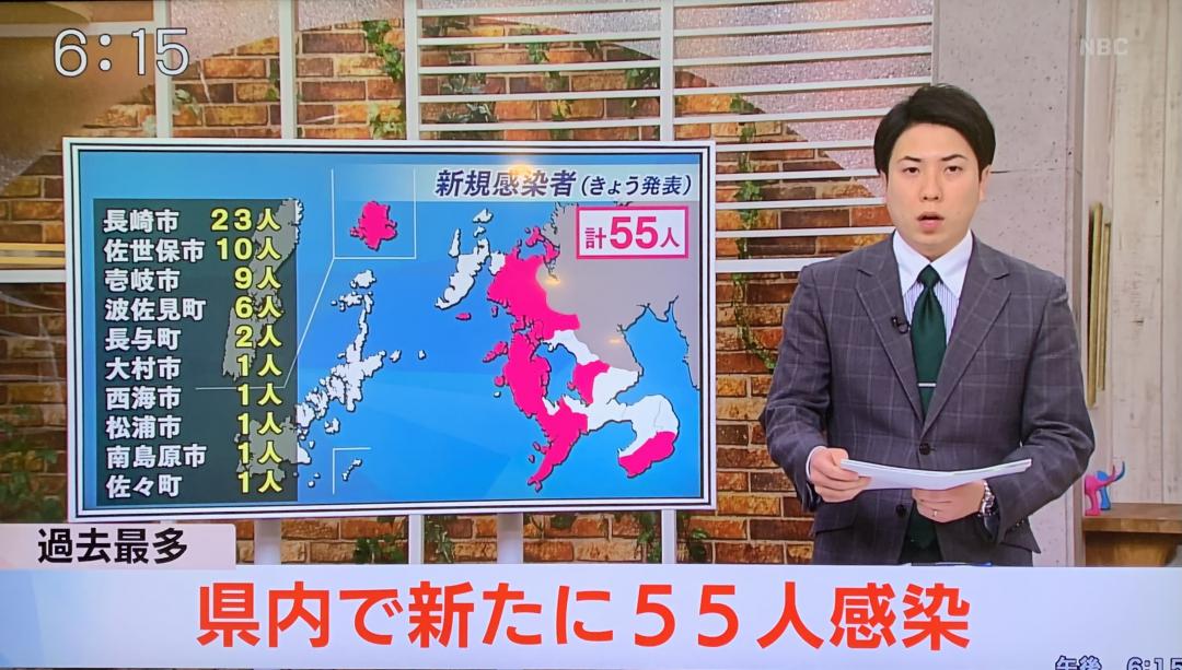 県内過去最多55人感染が確認