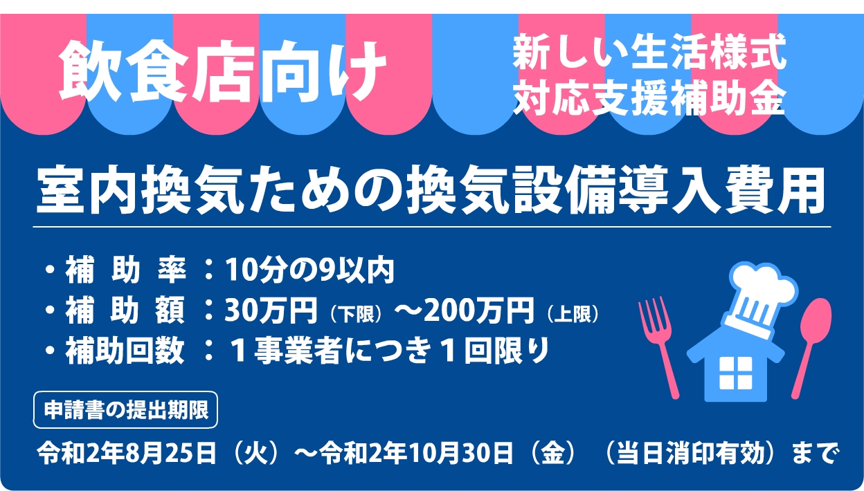 飲食店向け新しい生活様式対応支援補助金